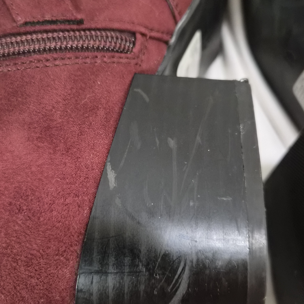 Lane Bryant Burgundy Ankle Boots with Studded Straps - Picture 13 of 17